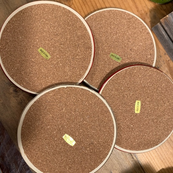 NWOT CERAMIC LODGE/CABIN STYLE COASTERS-CANOE, BEAR, MOOSE & PINE TREES - Picture 7 of 8